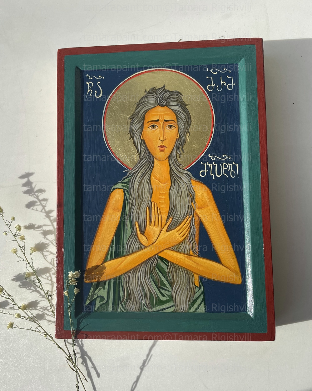 Andria pirvelwodebuli, original icon painting by artist Tamara Rigishvili