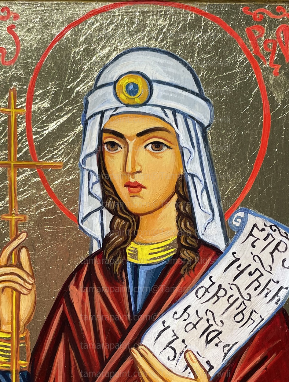 Saint Tabitha, original icon painting by artist Tamara Rigishvili