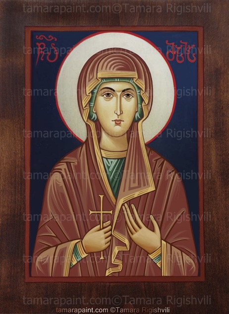 wminda Maia, Saint Maya, tsminda Maia, წმინდა მაია ,Maia in ancient Greek mythology, Icon by Tamara Rigishvili